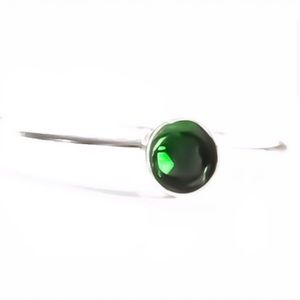 RESTOCKED! 925 Sterling Silver 4mm Emerald Ring